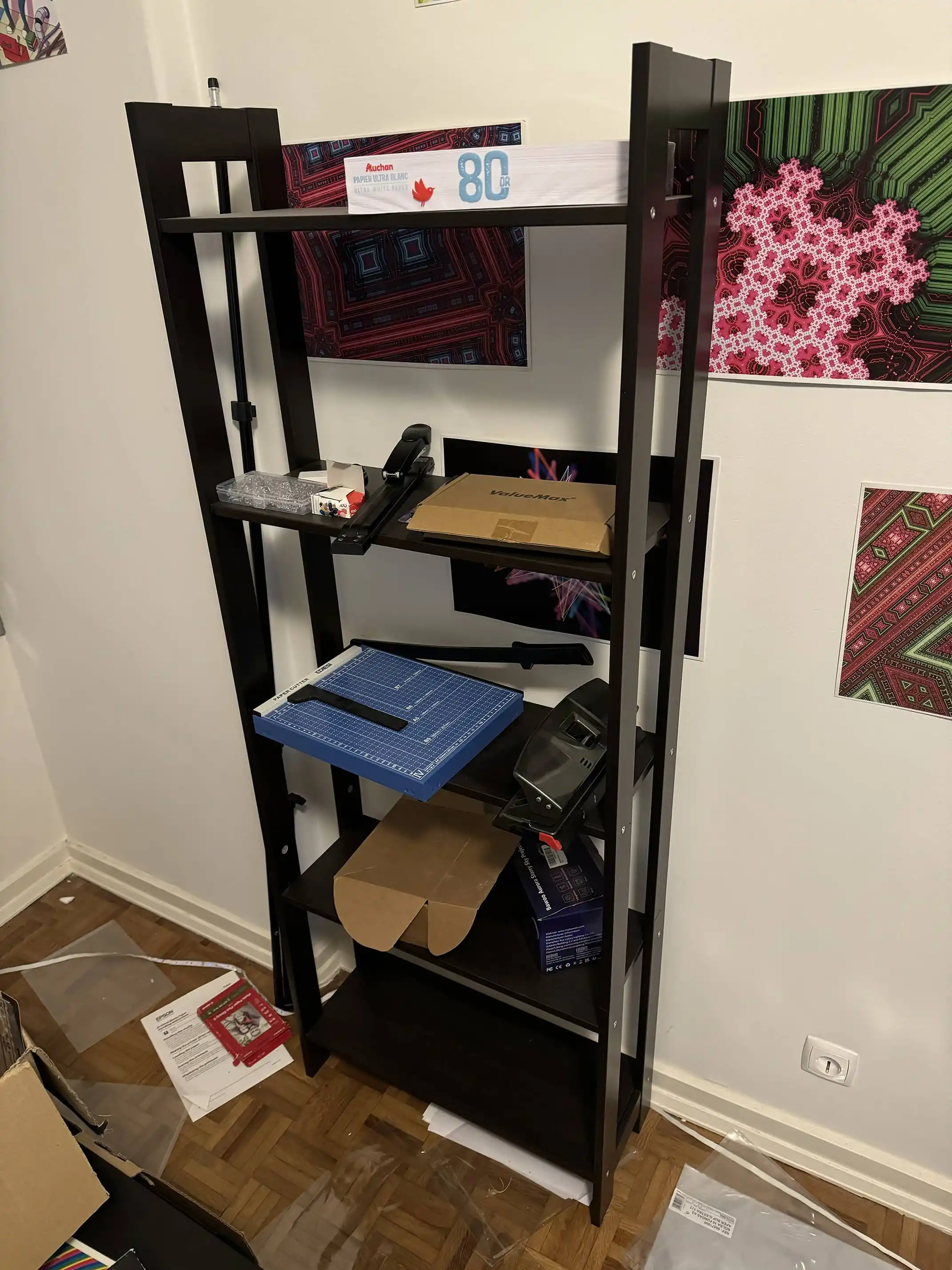 Bookcase LAIVA IKEA, black wood, 62x165 cm