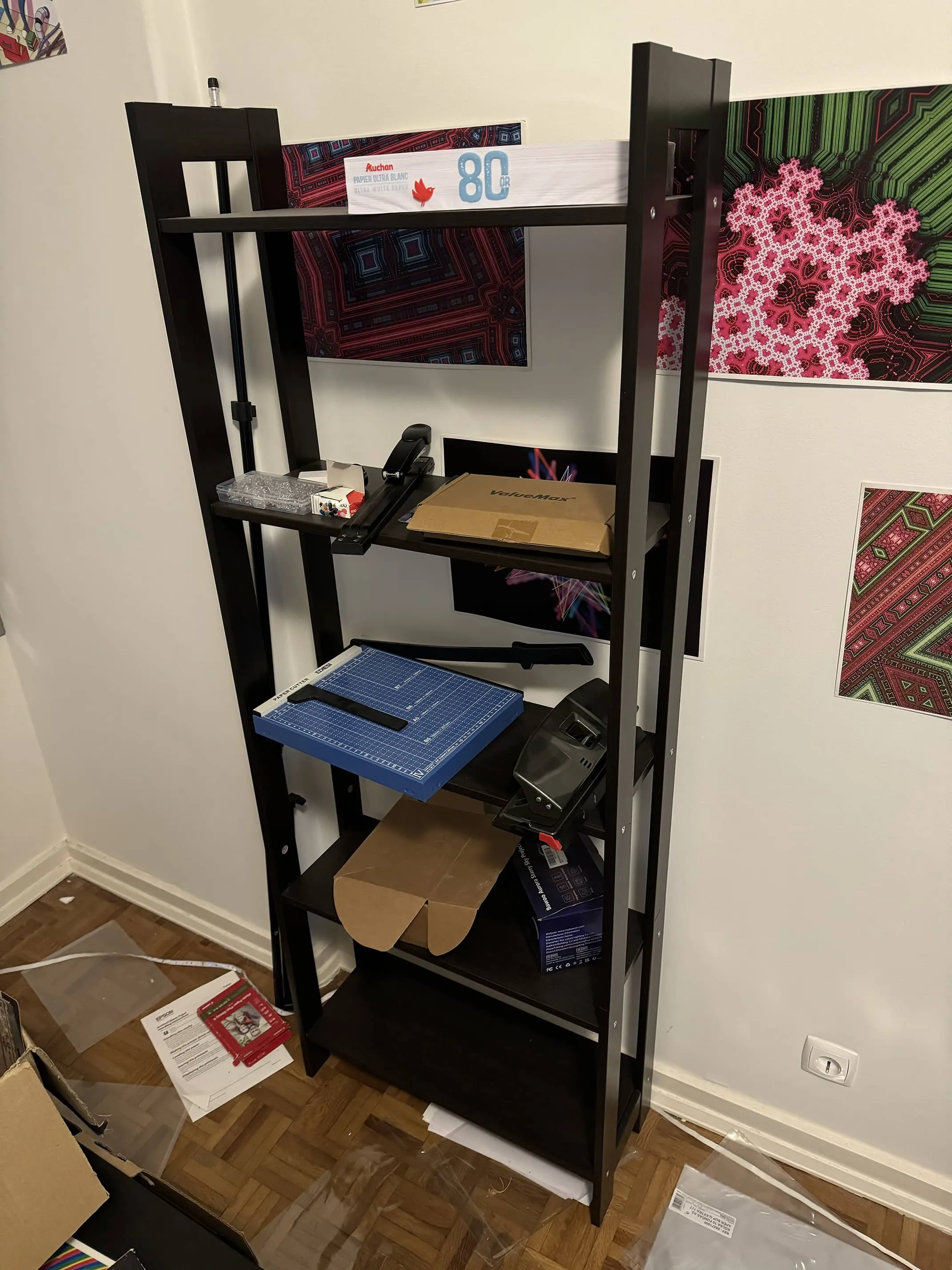 Bookcase LAIVA IKEA, black wood, 62x165 cm, photo 1