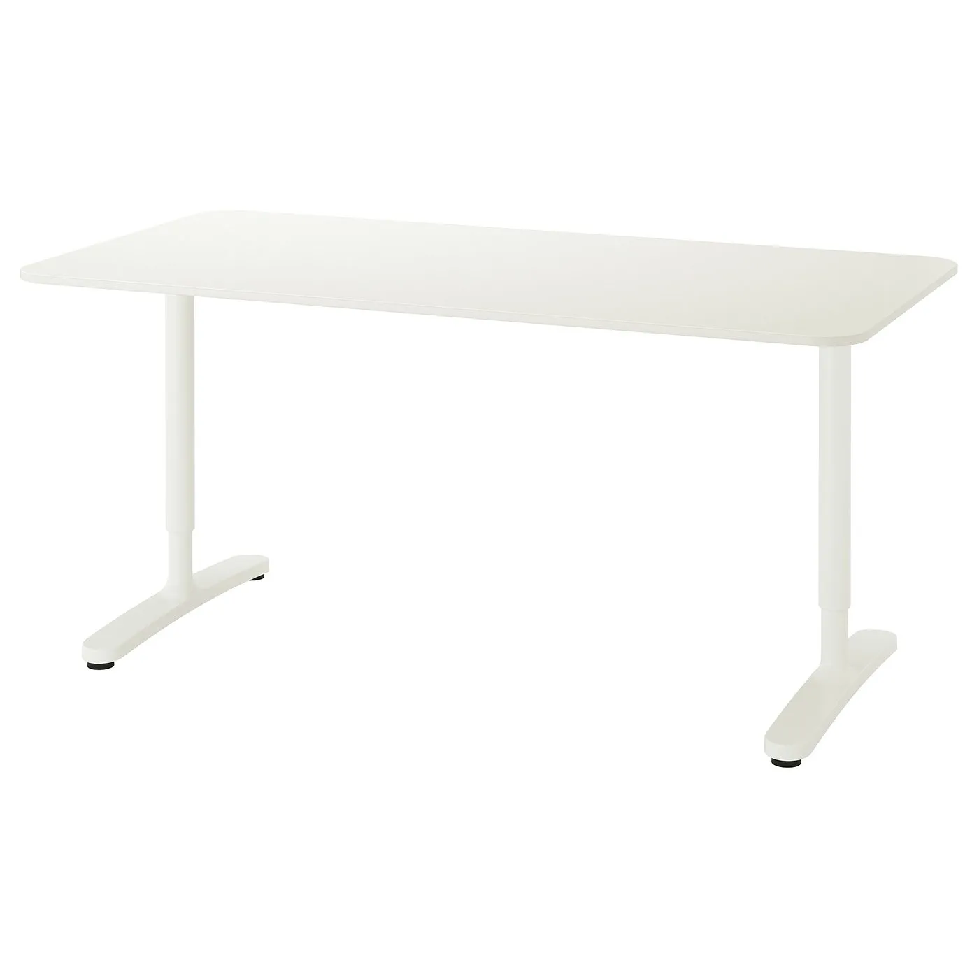 IKEA BEKANT desk 160 x 80 cm, white, manual height adjustable 65 to 85 cm, no motor