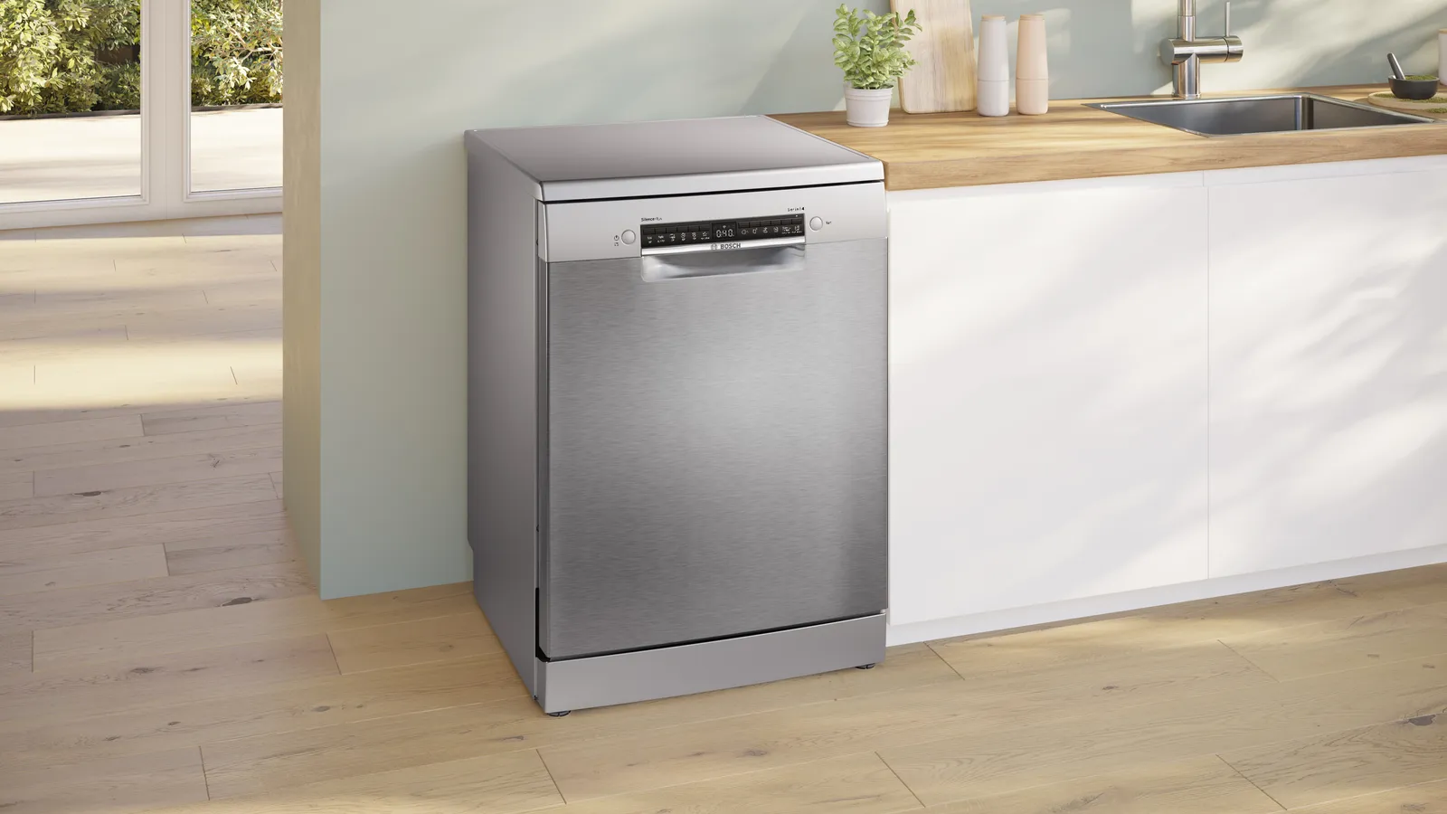 Bosch Serie 4 SMS4EMI06E Dishwasher, 60 cm, 14 place settings, Home Connect, stainless steel