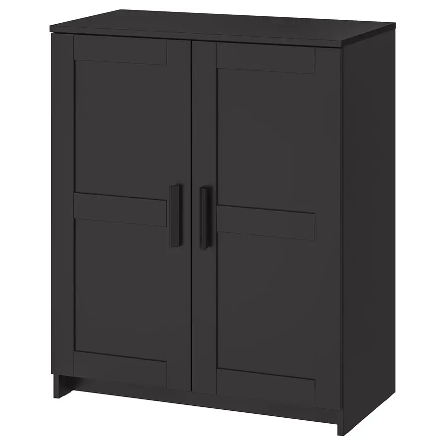 Black cabinet with doors BRIMNES Ikea, 78x95 cm, 3 available