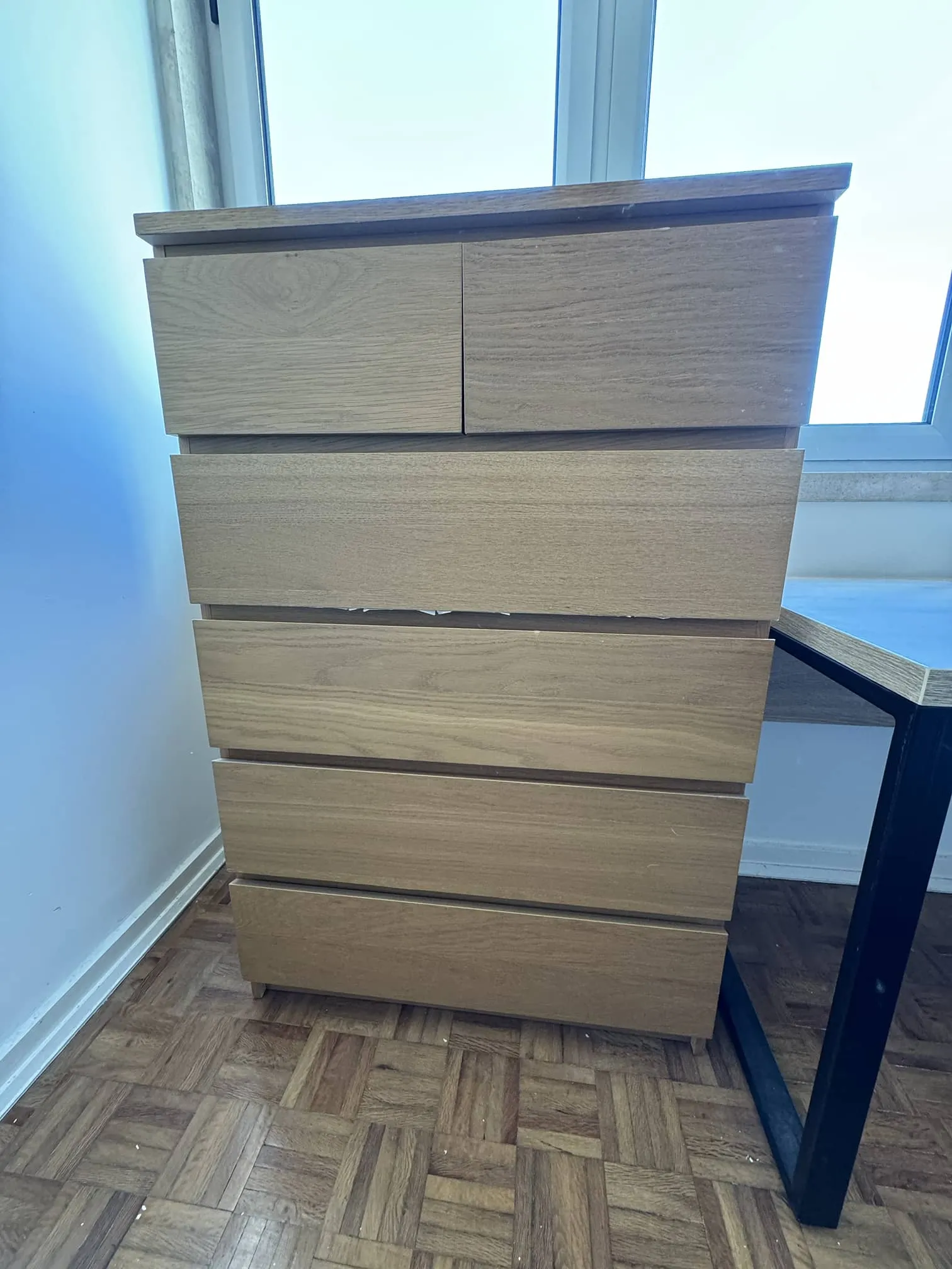 High wooden commode with 6 cases, 123cm high, photo 2
