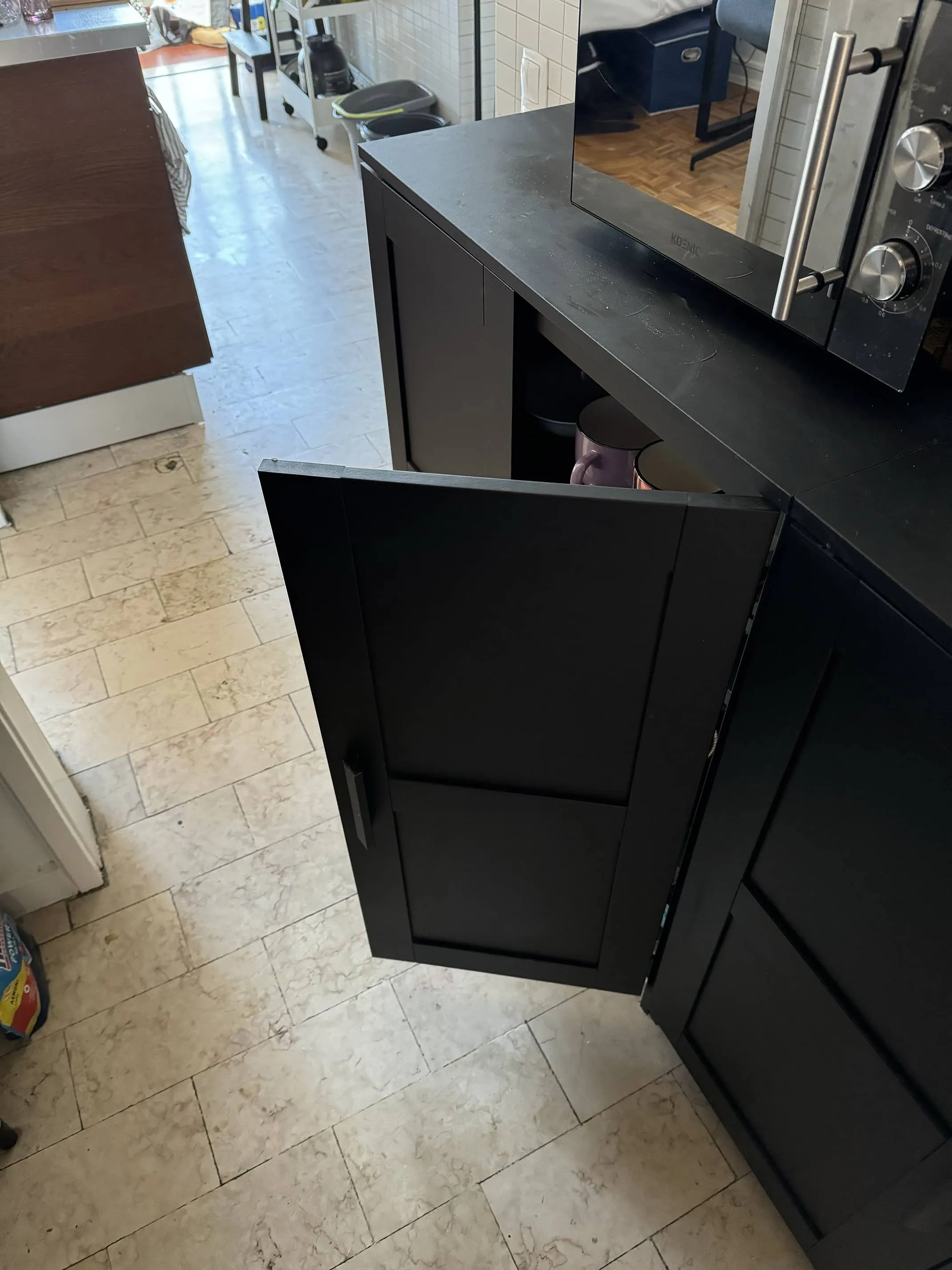 Black cabinet with doors BRIMNES Ikea, 78x95 cm, 3 available, photo 2