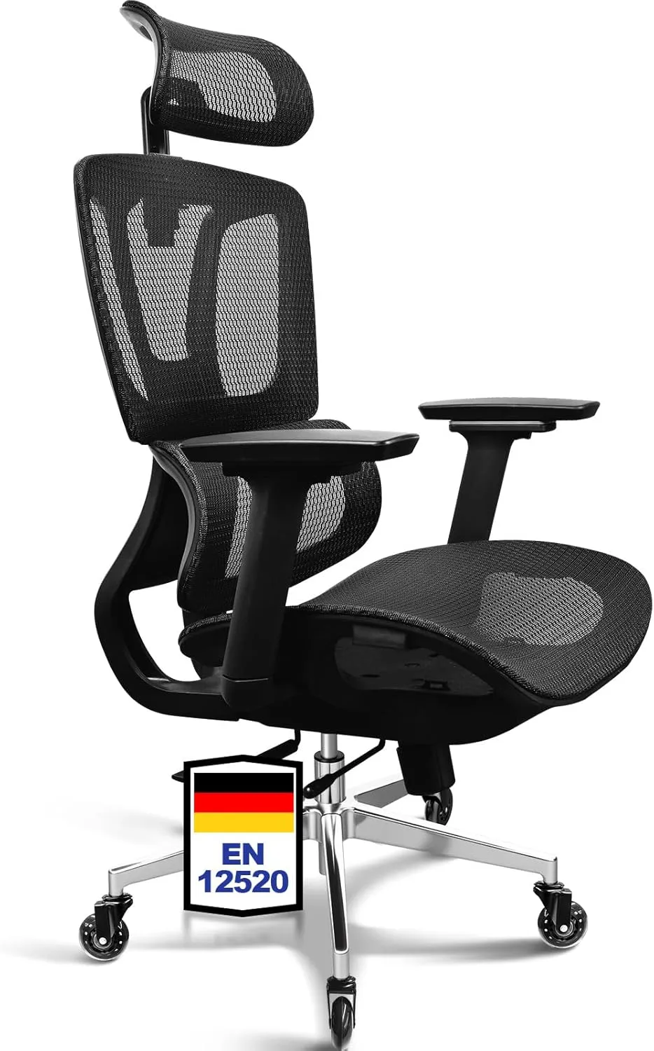 MELOKEA ReliefBack Pro Ergonomic Office Chair, full mesh, 4D armrests, adjustable seat depth, 150 kg, photo 2