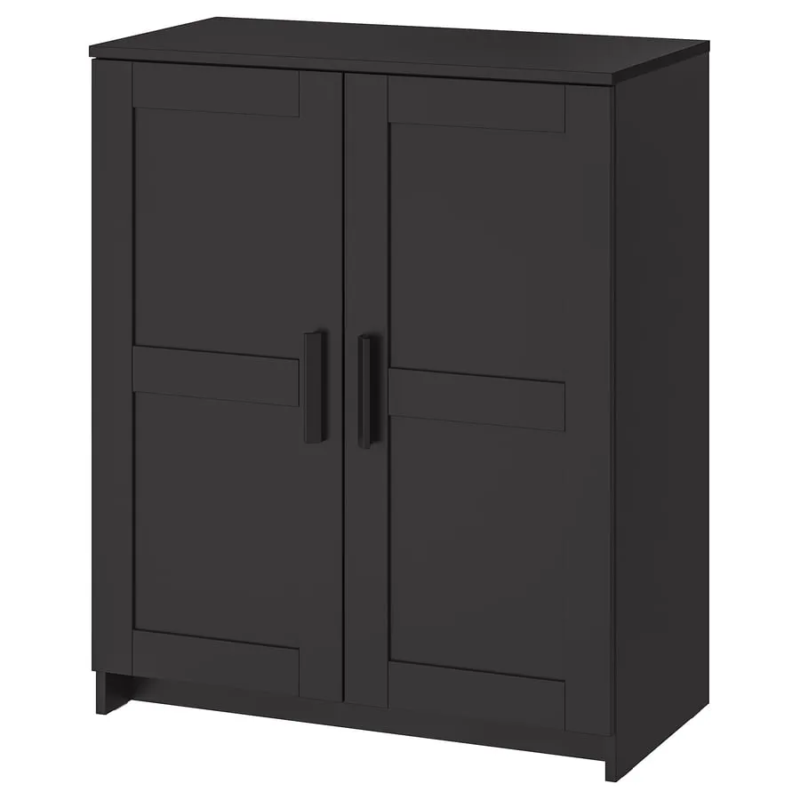 Black cabinet with doors BRIMNES Ikea, 78x95 cm, 3 available, photo 4