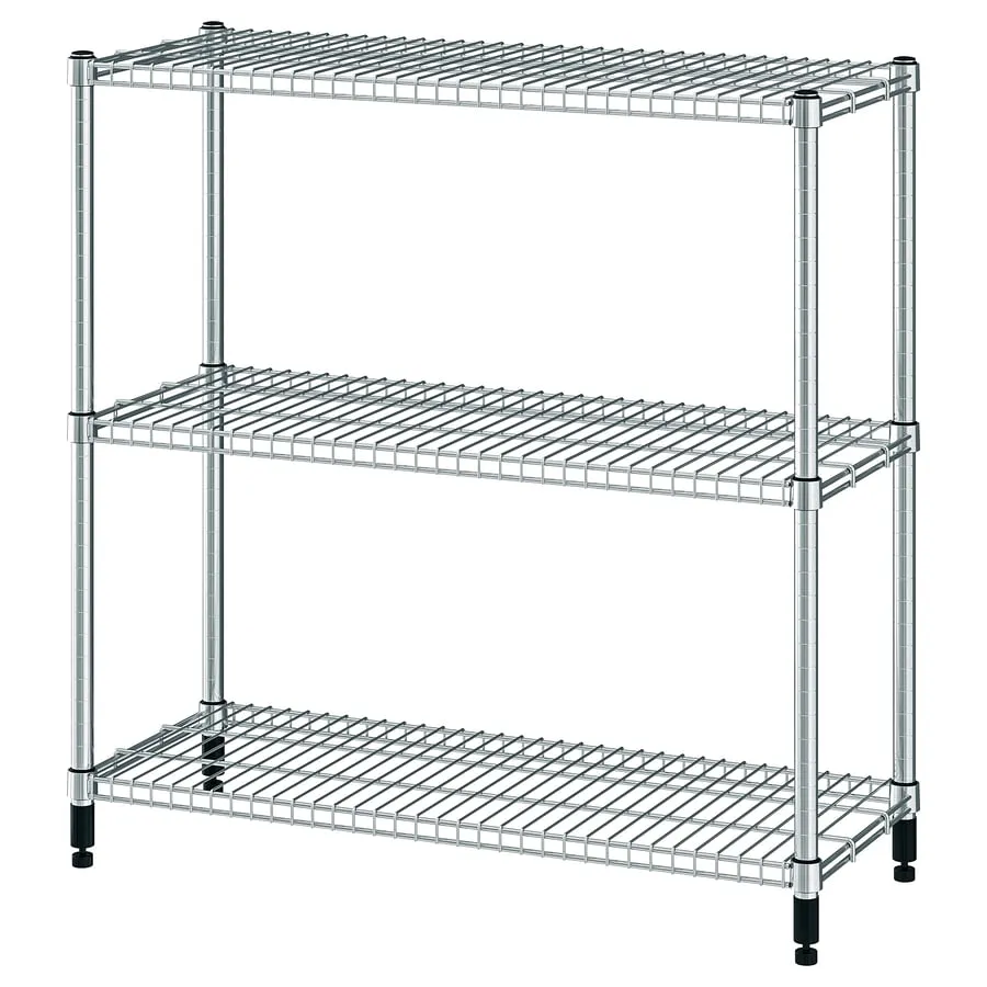 6 Shelving units OMAR Ikea, galvanised, 92x36x94 cm for three levels 188cm high for 6 levels, photo 3