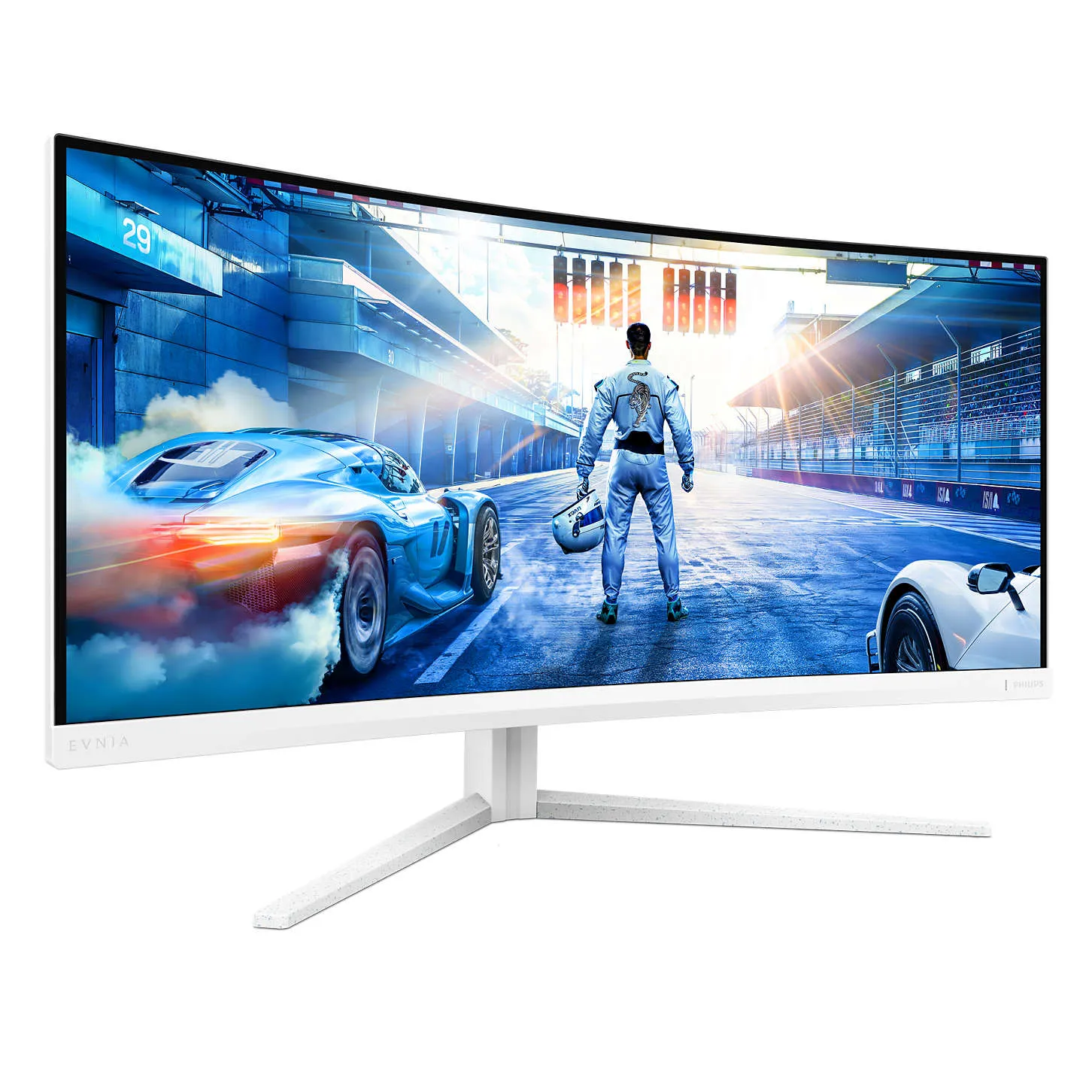 Philips Evnia 34M2C5501A 34" Curved Ultrawide Gaming Monitor, 3440x1440 180Hz, 1ms, HDR400, Ambiglow, white, photo 2