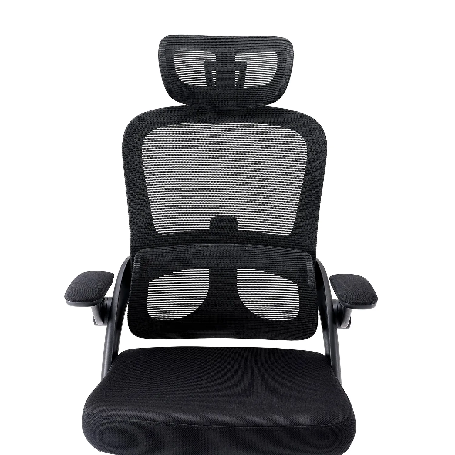 SIHOO M102C Ergonomic Office Chair, big and tall, flip-up armrests, adjustable lumbar support, black, photo 3