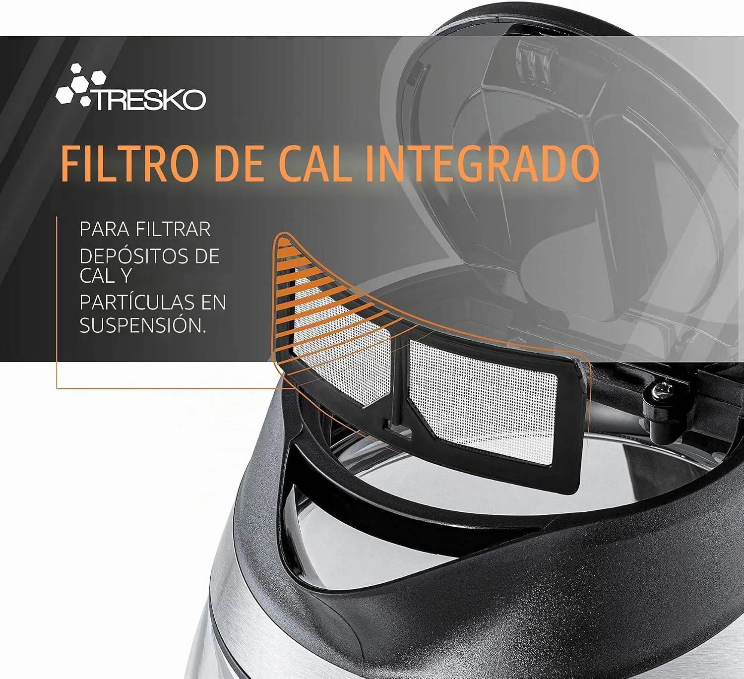 TRESKO Glass Kettle 1.8 L, 2200 W, adjustable temperature 60-100 C, tea filter and limescale filter, LED, photo 3