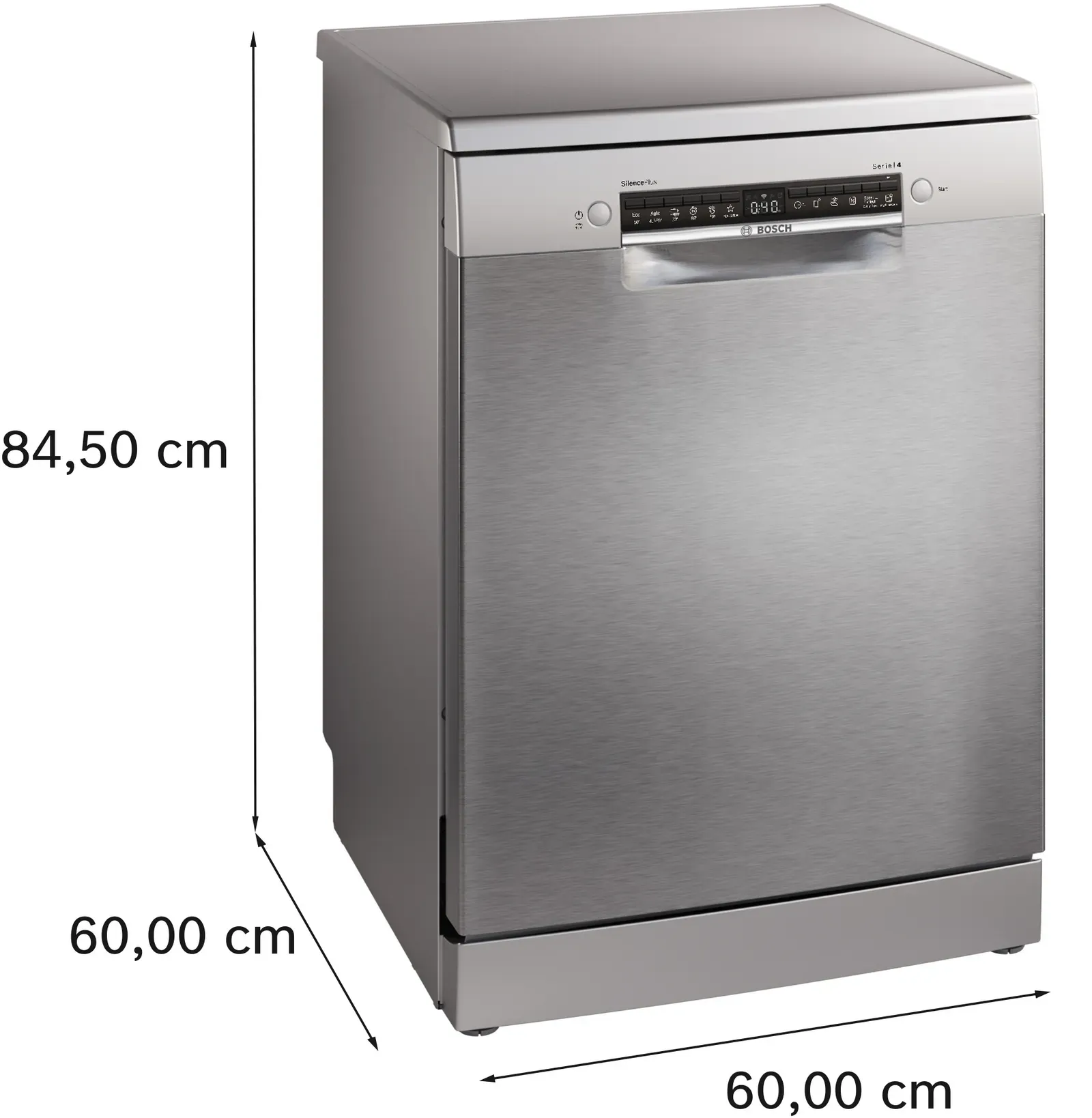 Bosch Serie 4 SMS4EMI06E Dishwasher, 60 cm, 14 place settings, Home Connect, stainless steel, photo 3