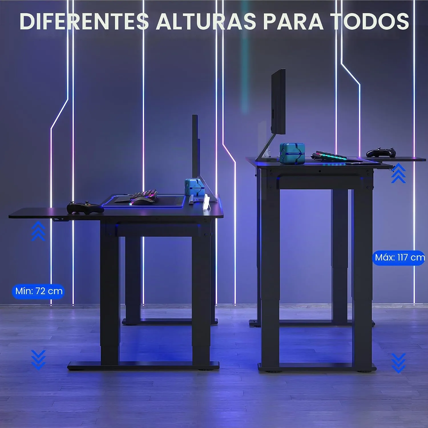 2 x SANODESK QS2 electric standing desk 180 x 110 cm, black, RIGHT-hand L shape, 2 motors, 4 legs, memory presets. Price is PER DESK, buy one or both, photo 4