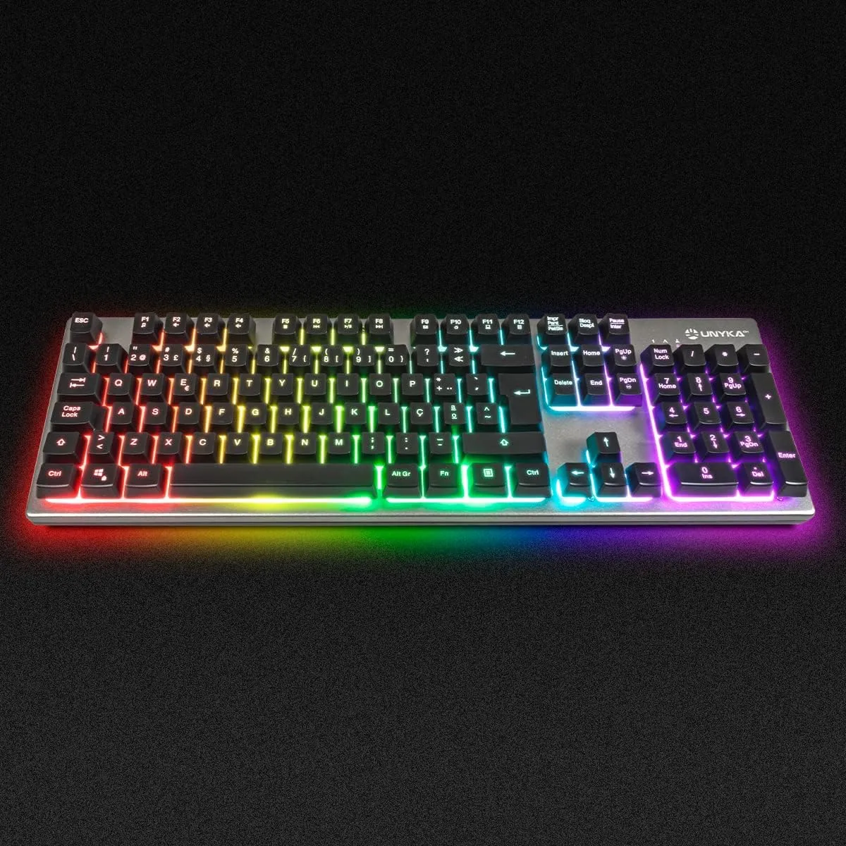 2 wired USB keyboards, take either or both: Unykach Nova K244 RGB in Portuguese layout, and Logitech K280e in US International layout, price is per keyboard, photo 4